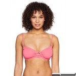 VINCE CAMUTO Women's Bikini Top Swimsuit with Ring Detail Hibiscus Large  B0792LL9Y1